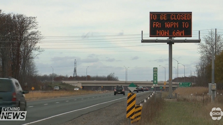 Hwy 406 through St. Catharines to be shut down this weekend CHCH