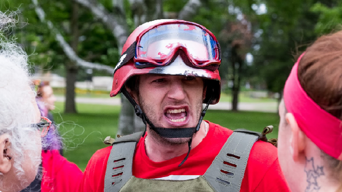 Anti-pride protester ‘helmet guy’ appears in court - CHCH